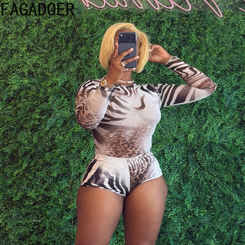 FAGADOER Sexy Leopard Zebra Pr - Streetwear Brand Shorts recension och pris
