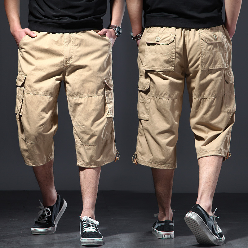 Men's Cotton 3/4 Pants Loose P - Streetwear Brand Shorts recension och pris