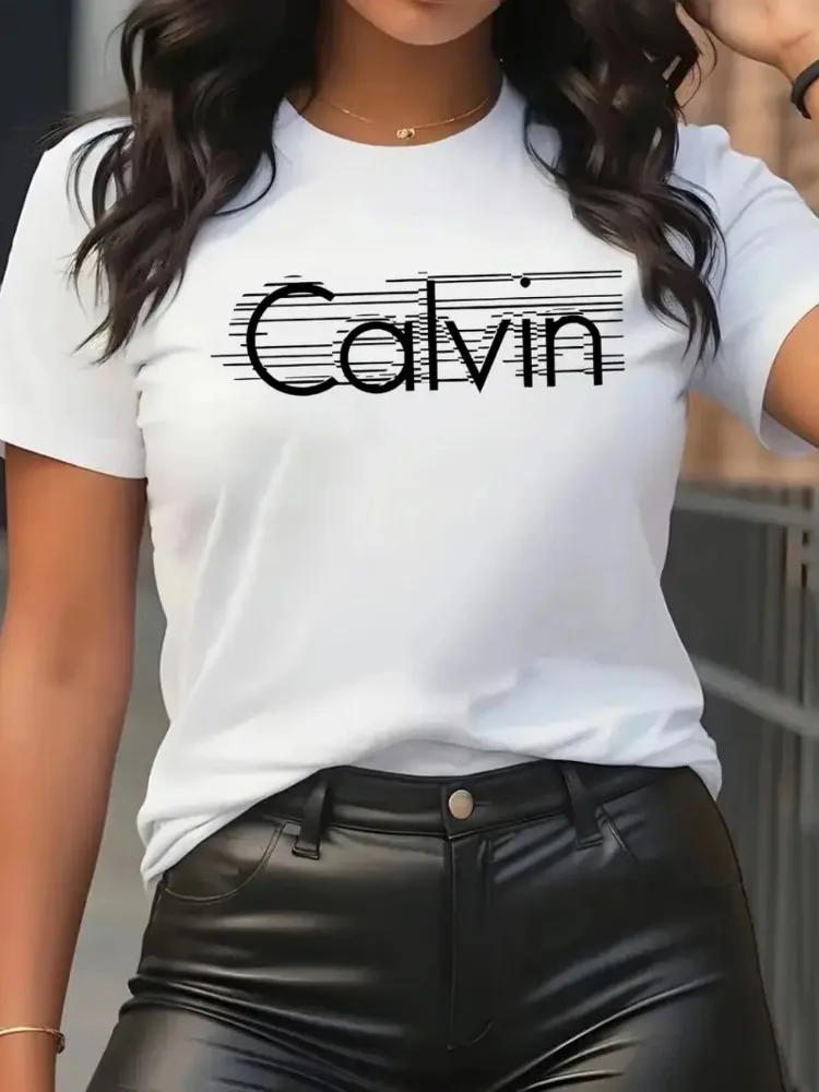 Calvin Women's T-Shirt Leisure - Streetwear Brand Fashion recension och pris