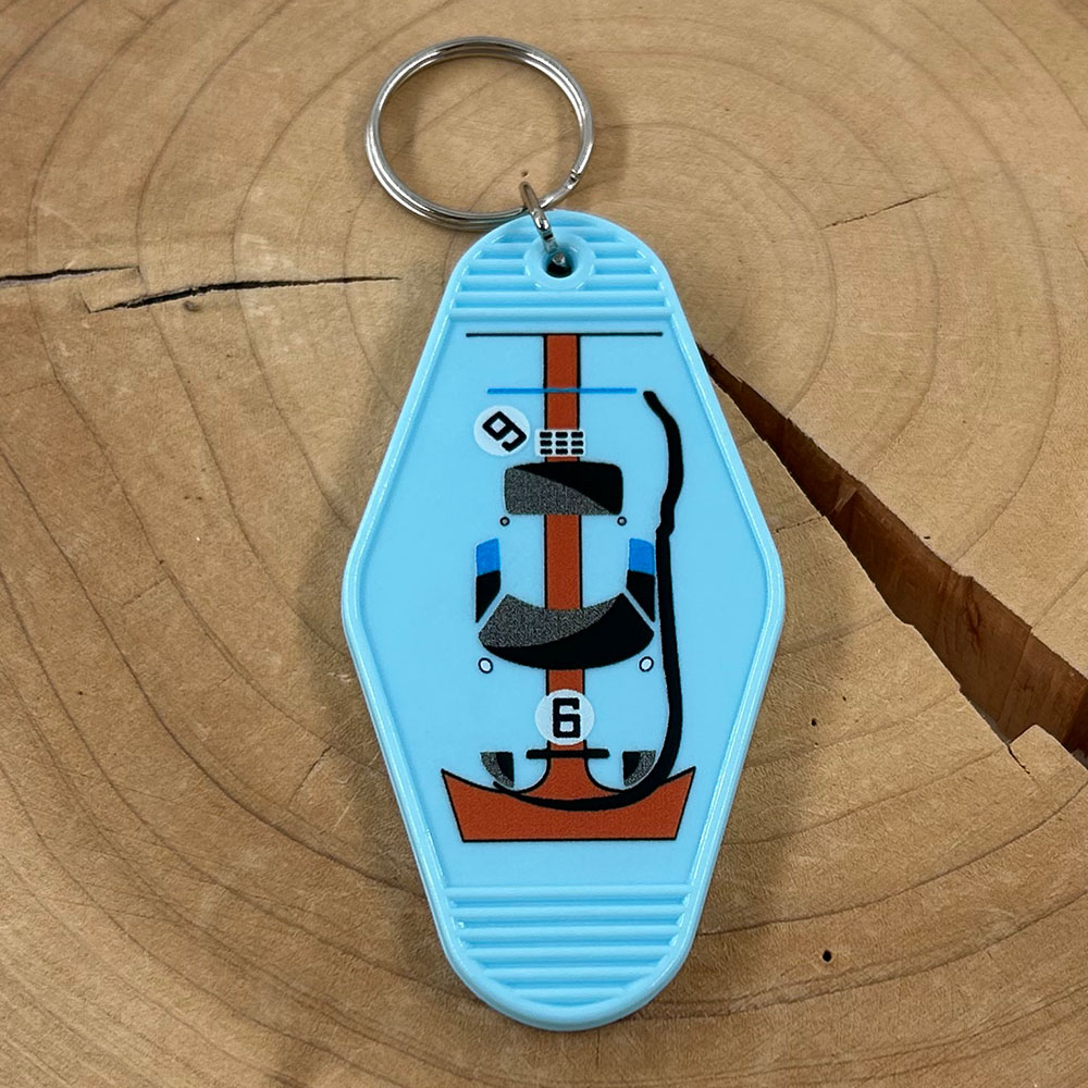 Gulf GT40 Livery Keychain Icon - Streetwear Brand Accessories recension och pris
